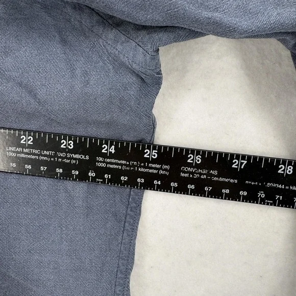 Proper Cloth Shirt Mens 3XL Blue Solid Long Sleeve Tencel Twill Button Up Casual - Picture 10 of 14